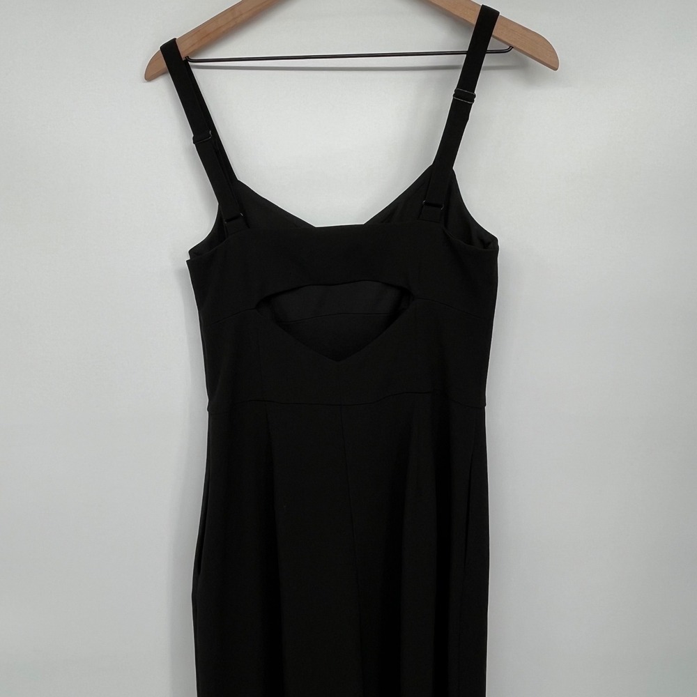 Rachel Roy Jumpsuit Women Large Black Sleeveless Cutout Wide Leg Formal - Picture 6 of 11
